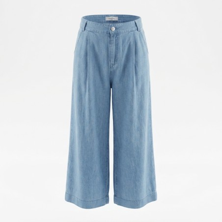 MARTINA KRAY 4811 Pantalone Donna Cropped Blu Chiaro