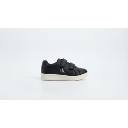 Calvin Klein V1X9 Sneakers Bambino Con Doppio Strappo Nero