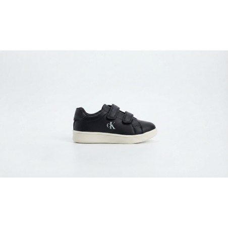 Calvin Klein V1X9 Sneakers Bambino Con Doppio Strappo Nero