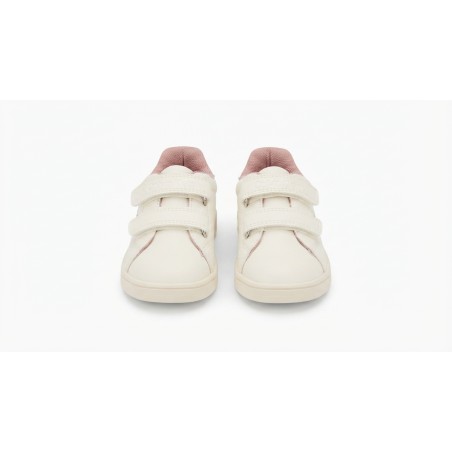 Calvin Klein V1A9 Sneakers Bambino/a Con Doppio Strappo Off White/ Nude/Argento