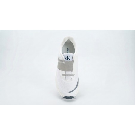 Calvin Klein V3X9 Sneakers Ragazzo Con Fascia Elastica Bianco