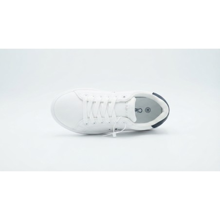 Calvin Klein V3X9 Sneakers Ragazzo Stringate Con Logo Laterale Bianco/Nero
