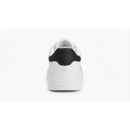 Calvin Klein V3X9 Sneakers Ragazzo Stringate Con Logo Laterale Bianco/Nero