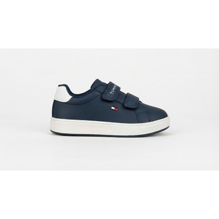 Tommy Hilfiger T1X9 Sneakers Con Doppio Strappo Blu/Off White