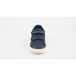 Tommy Hilfiger T1X9 Sneakers Con Doppio Strappo Blu/Off White 2
