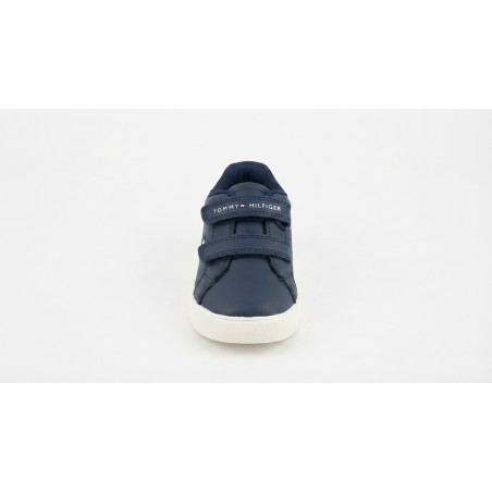 Tommy Hilfiger T1X9 Sneakers Con Doppio Strappo Blu/Off White