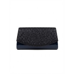 FIORELLO Made In Italy 5009 Pochette Donna Vernice Glitter Blu