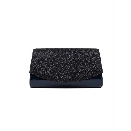 FIORELLO Made In Italy 5009 Pochette Donna Vernice Glitter Blu