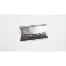 FIORELLO Made In Italy B094 Pochette Donna Laminato Argento