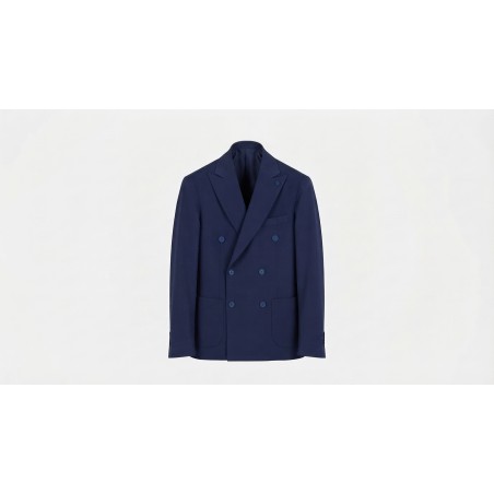 GC LUXURY LIBIA Giacca Doppio Petto Uomo con Tasconi Blu