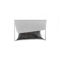 FIORELLO Made In Italy DA040 Pochette Donna Laminata Argento