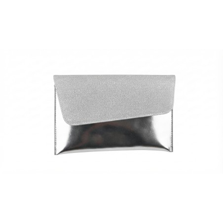 FIORELLO Made In Italy DA040 Pochette Donna Laminata Argento