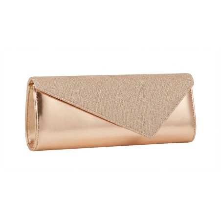 FIORELLO Made In Italy B090 Pochette Donna Laminato Oro Rosa