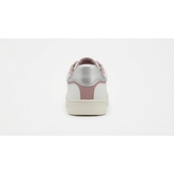 Calvin Klein V3A9 Sneakers Donna Stringate Con Logo Laterale Off White/ Nude/Argento 2