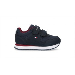 Tommy Hilfiger T1X9 Sneakers Bambino Con Doppio Strappo Blu