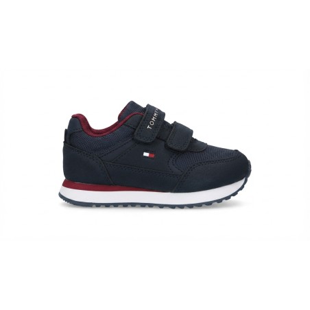 Tommy Hilfiger T1X9 Sneakers Bambino Con Doppio Strappo Blu