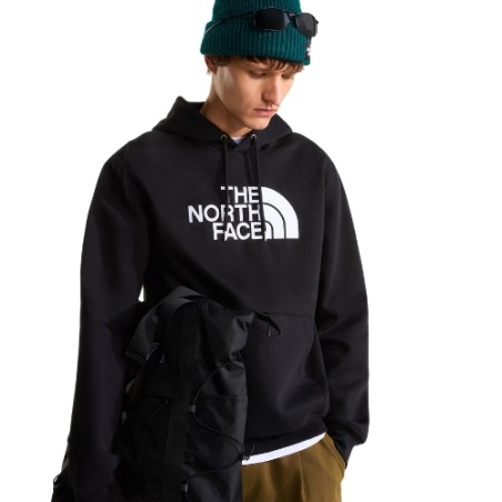 The North Face NF0A8FDAJK3 Essential Drew Peak Felpa Uomo con Cappuccio e Tasche Logo Frontale Nero