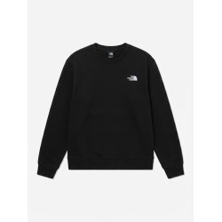 The North Face NF0A8FXDJK3 Essential Terry Felpa in Cotone Garzato Donna Con Logo Cucito Nero