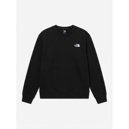 The North Face NF0A8FXDJK3 Essential Terry Felpa in Cotone Garzato Donna Con Logo Cucito Nero