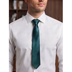 GC LUXURY Cravatta Uomo Slim In Raso Verde Petrolio 2
