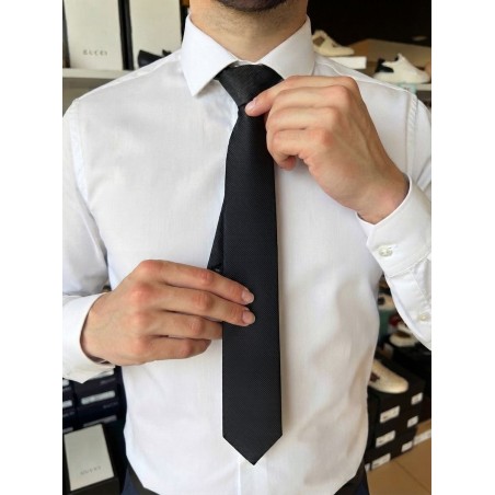 GC LUXURY Cravatta Uomo Slim Nero