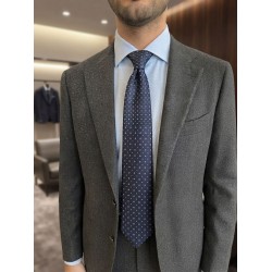 GC LUXURY Cravatta Uomo Slim a Fantasia Blu 2