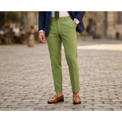 GC LUXURY NIGERIA  Pantalone Sartoriale Uomo Tasca America Slim Fit Verde 2
