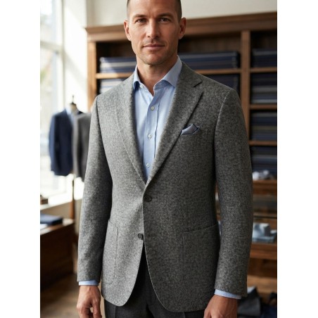 GC LUXURY NIGERIA Giacca Mono Petto Con Tasconi Uomo Grigio