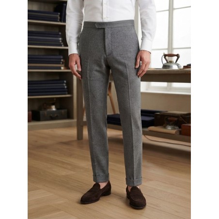 GC LUXURY NIGERIA Pantalone Sartoriale Uomo Tasca America Slim Fit Grigio