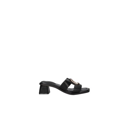 MNG 4722 Sandalo Ciabatta Donna Con Tacco Nero