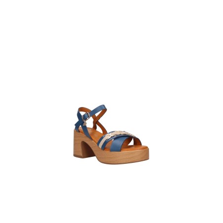 MNG 6224 Sandalo Donna Tacco Medio Jeans