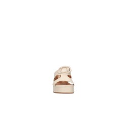 Nazareno Gabrielli 7317 Sandalo Ciabatta Donna Zeppa Beige 2