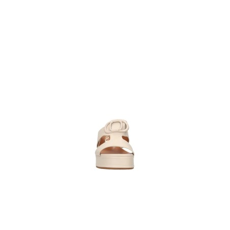 Nazareno Gabrielli 7317 Sandalo Ciabatta Donna Zeppa Beige