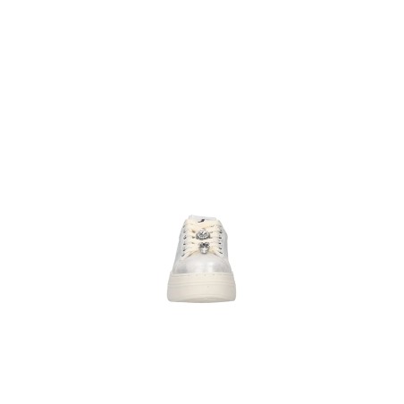 Nazareno Gabrielli 7235 Sneakers Donna Stringate Con Accessorio Argento