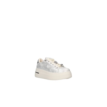 Nazareno Gabrielli 7235 Sneakers Donna Stringate Con Accessorio Argento