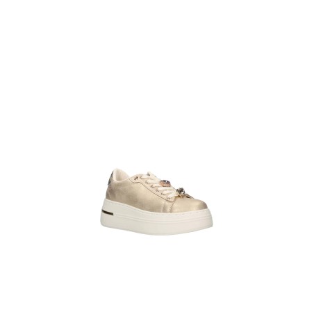 Nazareno Gabrielli 7235 Sneakers Donna Stringate Con Accessorio Platino 