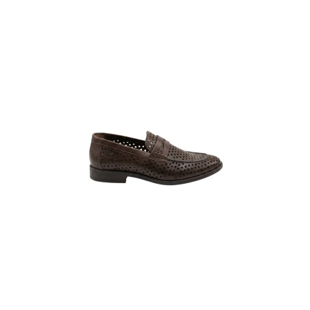 Nazareno Gabrielli U703 Mocassino Traforato Uomo Coffee
