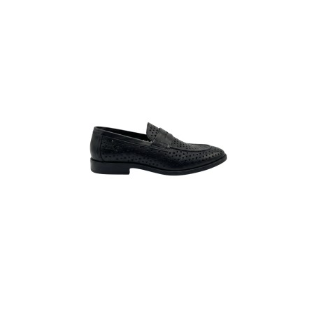 Nazareno Gabrielli U703 Mocassino Traforato Uomo Nero