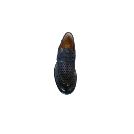 Nazareno Gabrielli U703 Mocassino Traforato Uomo Blu