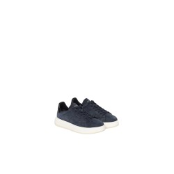 Woolrich B30.A6 ARROW Sneakers Uomo Stringate Nabuk Abrasivato Blu 2