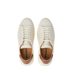 Woolrich B20.BY ARROW Sneakers Uomo Stringate Off White-Cognac 2