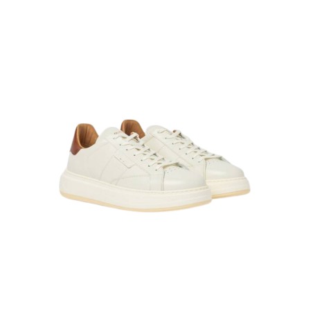 Woolrich B20.BY ARROW Sneakers Uomo Stringate Off White-Cognac