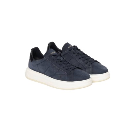 Woolrich B30.A6 ARROW Sneakers Uomo Stringate Nabuk Abrasivato Blu