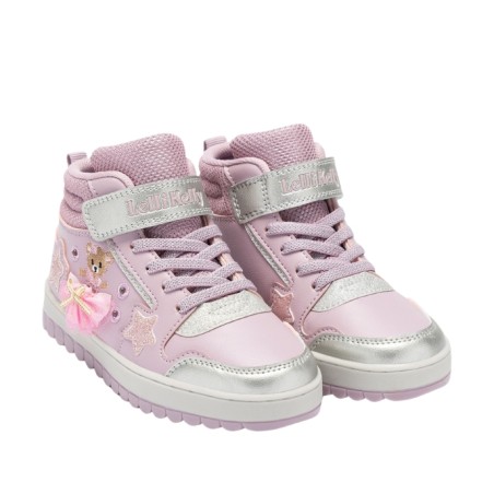 Lelli Kelly  LKAL5711A00 MILLE STELLE Sneakers Bambina Con Strappo E Lacci Elastici Rosa