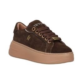 KEYS K-13047 VENUS Sneakers Donna Platform Stringate Dark Brown