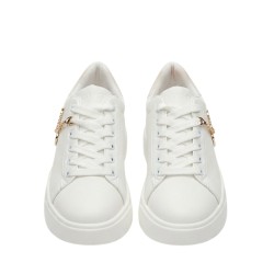 Paciotti 4US 4BX260 Sneakers Donna Platform Stringate Con Accessorio Laterale Bianco-Beige 2