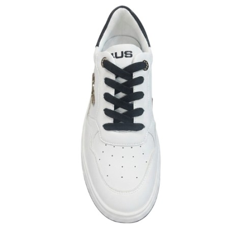 Paciotti 4US 4BX260 Sneakers Donna Platform Stringate Con Logo Laterale Bianco-Nero