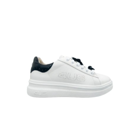 Paciotti 4US 4BX251 Sneakers Donna Platform Stringate Con Accessorio Bianco