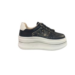 Paciotti 4US 4BX259 Sneakers Donna Platform Stringate Nero