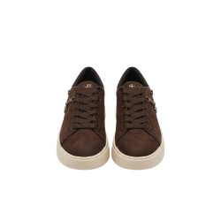 Paciotti 4US 4BX260 Sneakers Donna Platform Stringate Con Accessorio Laterale Marrone 2